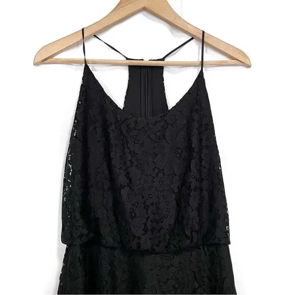 Joie Nanon B Black Lace Dress Fit and Flare Mini Dress S - Picture 3 of 9